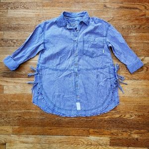 Free People We the Free Button Down Blouse and Bra